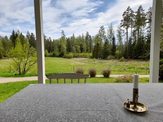 Stuga med härligt läge omgärdad av skog nära badsj - Bild 18