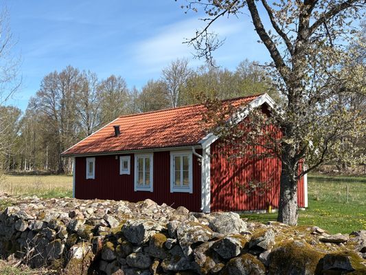 Nybyggd stuga i Småland