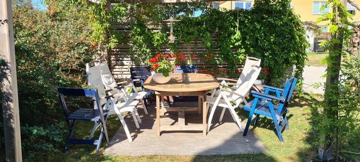 Pergola som delas med andra i huset