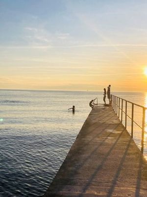 Kvällsdopp vid Norderstrand