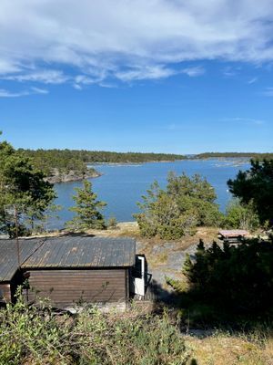 Stuga med havsutsikt på Utö i Stockholms Skärgård