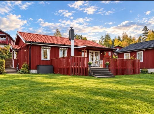 Stuga Tällberg Dalecarliabyn utsikt mot Siljan