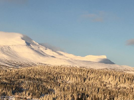 Åreskutan. Utsikt från altanen