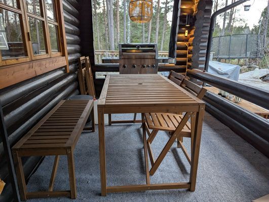 Timmerstuga med bastu m relax och växthus - Bild 7