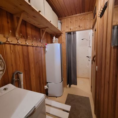 Duschrum och tvättmaskin