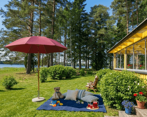 En idyllisk tillflykts plats vid sjön - Bild 74