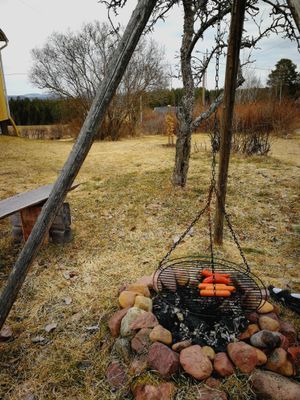 Grillplats i trädgården