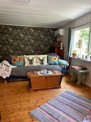 Tv rum med bäddsoffa, 2 bäddar