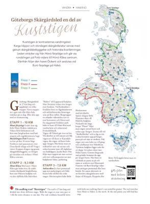 Kuststigen kan man påbörja utanför lägenheten.