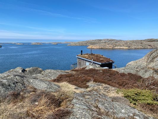 Blekets bastu med en fantastisk vy ut över havet