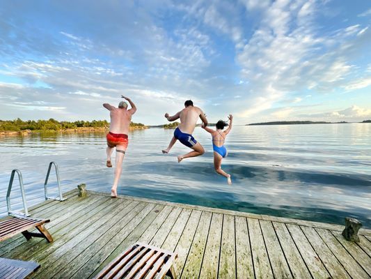 Unik sommarstuga med egen sandstrand på Fångö