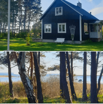 Stuga med havsutsikt i Kovik