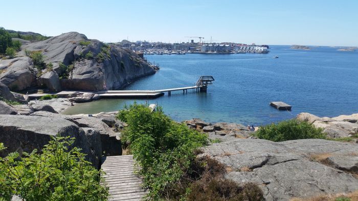 Blekets badplats med liten sandstrand