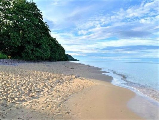 Knäbäckshusen strand – ofta kallad Sveriges vackraste