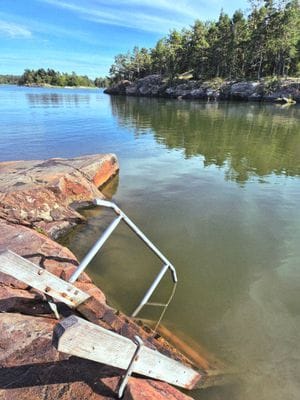 Badklippa med stege