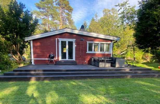 Fritidshus nära sjö och natur
