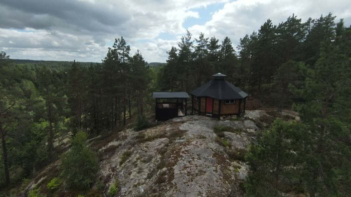 8 kantig kåta med terass - Bild 6