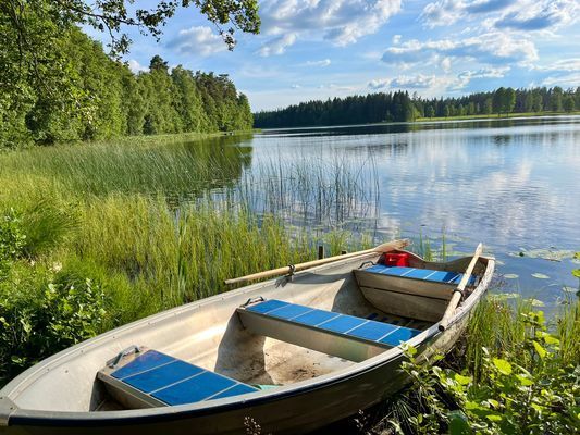 Naturnära stuga på höjd med sjöutsikt - Bild 32