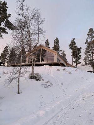 Modernt fjällhus med utsikt i Lofsdalen
