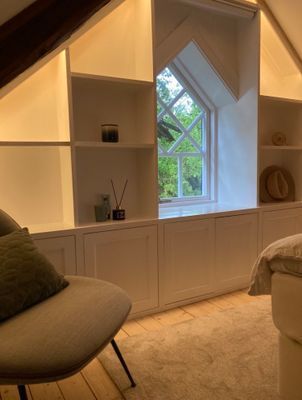 Sovrummet med en 160cm stor dubbelsäng.