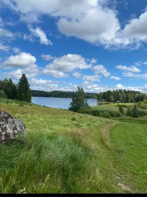 Mysig stuga vid sjön Båven