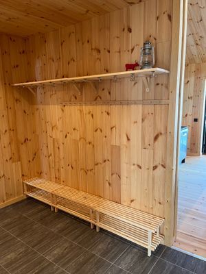 Nybyggd fjällstuga precis vid längdspår. - Bild 34