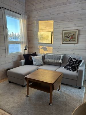 Soffa med schäslong - bäddbar