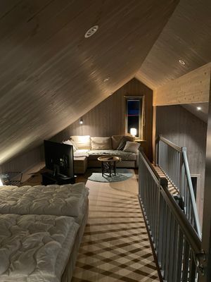 Loft, bäddsoffa + TV