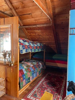 Våningssäng i avskilt läge, övre plan