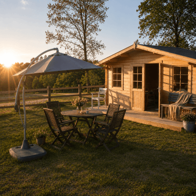 Mysig stuga i naturidyll