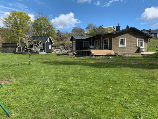 Nybyggd villa på Runmarö i Skärgården
