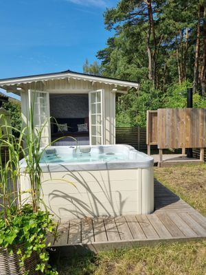 Mysig stuga i Skummeslövsstrand