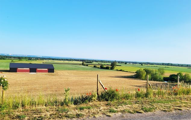 Utsikt över kultur landskap mot nordväst