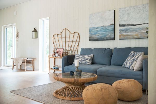 Bild 3 på Nybyggt hus på Fårö med braskamin