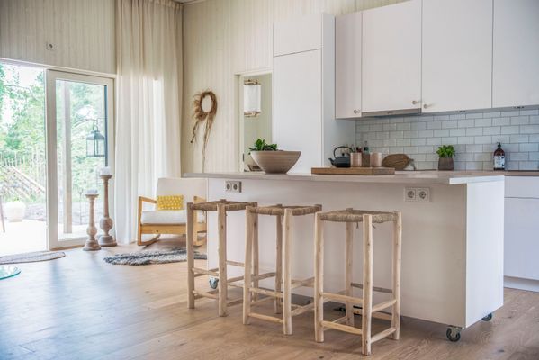 Bild 4 på Nybyggt hus på Fårö med braskamin