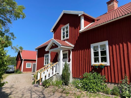 Huset med entrén till lägenheten