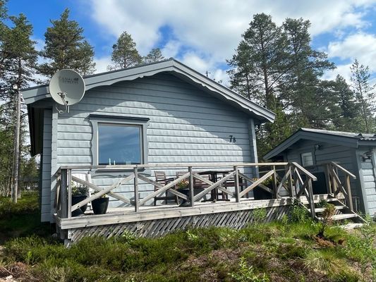 Fjällstuga med kamin & bastu