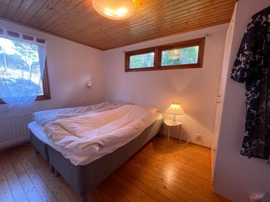 Sovrum med dubbelsäng