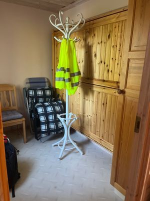 Så här ser rummet ut om man vill vika upp sängarna och använda rummet som hall.