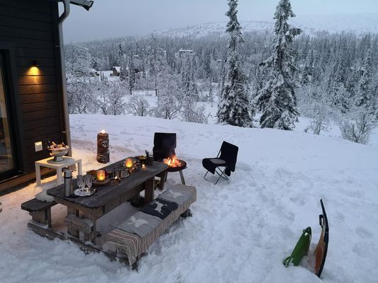 Fjällhus i Storhogna