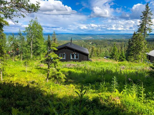 Panoramautsikt över fjället. Toppläge i Sälen.