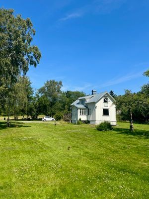 Huset och delar av tomten.