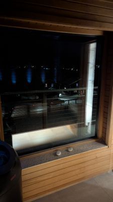 Vy mot backarna från bastun