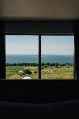 Hus vid havet 1 mil norr om Visby med utsikt