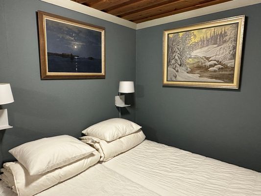 Dubbelsäng i sovrummet