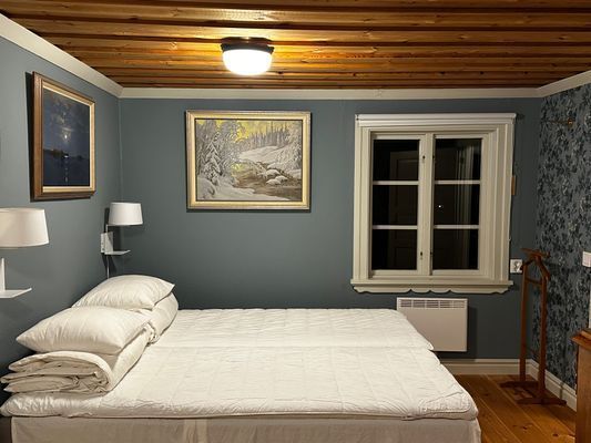 Dubbelsäng i sovrummet