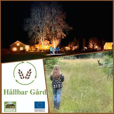 Naturskön och lantlig idyll mellan sjöar.