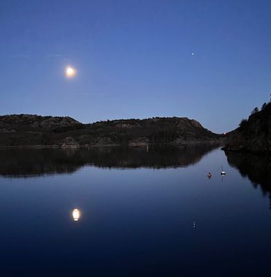 Månskens promenad över stilla hav