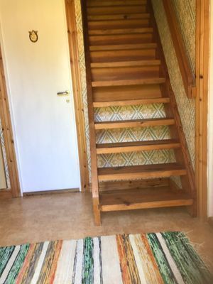 Trappan mot övervåningen.