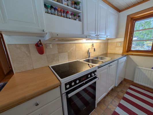 Åretrunt stuga med vedeldad bastu nära strand - Bild 19